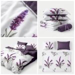 Lenjerie de pat dublu din finet lavanda mov - imagine 4