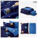 Lenjerie de pat dublu din finet  planete - imagine 6