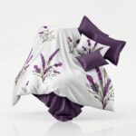 Lenjerie de pat dublu din finet lavanda mov - imagine 5