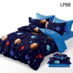 Lenjerie de pat dublu din finet  planete - imagine 5