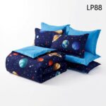 Lenjerie de pat dublu din finet  planete - imagine 8