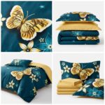 Lenjerie de pat din FINET gold butterfly - imagine 3