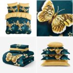 Lenjerie de pat din FINET gold butterfly - imagine 5