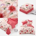 Lenjerie de pat dublu din finet pink - imagine 3