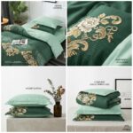 Lenjerie de pat dublu finet elegant green - imagine 5