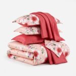 Lenjerie de pat dublu din finet pink - imagine 8