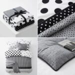 lenjerie de pat bumbac finet 6 piese model buline negre Concept Home