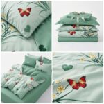 lenjerie de pat bumbac finet 6 piese model fluturi dream butterfly Concept Home