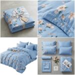 Lenjerie de pat dublu finet PUCIOASA bleo 607 - imagine 2