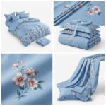 Lenjerie de pat dublu finet PUCIOASA bleo 607