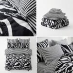 Lenjerie de pat dublu finet PUCIOASA zebra - imagine 2