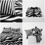 lenjerie de pat bumbac finet 6 piese model zebra animal print Concept Home