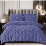 Lenjerie Uni din finet cu pliuri blu