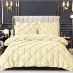 Lenjerie Uni din finet cu pliuri galben