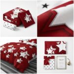 Lenjerie de pat din finet stele albe - imagine 2