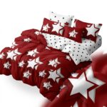 Lenjerie de pat din finet stele albe - imagine 8