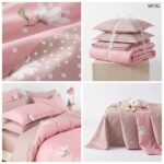 Lenjerie de pat din finet magnolie roz SKY32 - imagine 2