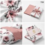 Lenjerie de pat din bumbac flori 709 - imagine 6