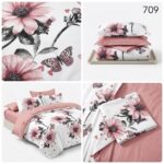 lenjerie finet 6 piese flori