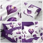 Lenjerie de pat din bumbac flori 774 - imagine 4