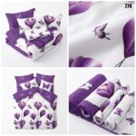 lenjerie finet 6 piese flori mov