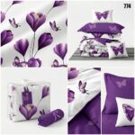 Lenjerie de pat din bumbac flori 774 - imagine 3
