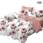 Lenjerie de pat din bumbac flori 709 - imagine 2