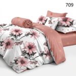 Lenjerie de pat din bumbac flori 709 - imagine 9