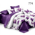 Lenjerie de pat din bumbac flori 774 - imagine 6