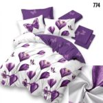 Lenjerie de pat din bumbac flori 774 - imagine 2
