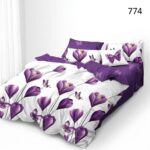 Lenjerie de pat din bumbac flori 774 - imagine 9