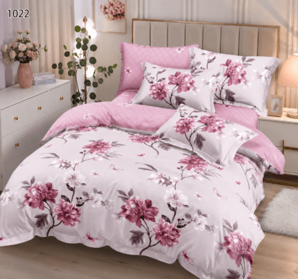 Lenjerie de pat din bumbac finet flori 1022