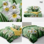 Lenjerie de pat din bumbac finet flori 782 - imagine 4