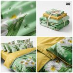 Lenjerie de pat din bumbac finet flori 782 - imagine 2