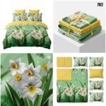 Lenjerie de pat din bumbac finet flori 782 - imagine 6