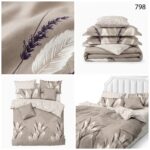 Lenjerie de pat din bumbac finet flori 798 - imagine 2