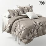 Lenjerie de pat din bumbac finet flori 798 - imagine 8