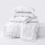 Lenjerie Uni din finet cu pliuri si volanase PVP22 - imagine 2