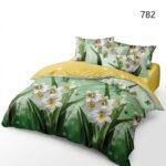 Lenjerie de pat din bumbac finet flori 782 - imagine 3