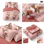 Lenjerie de pat din bumbac finet flori 784 - imagine 6