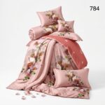 Lenjerie de pat din bumbac finet flori 784 - imagine 7