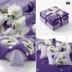 Lenjerie de pat din bumbac finet flori 785 - imagine 3