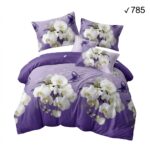Lenjerie de pat din bumbac finet flori 785 - imagine 7