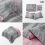 Lenjerie de pat din bumbac finet pene 808 - imagine 3