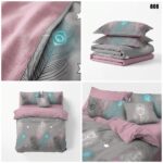 lenjerie finet 6 piese pene gri roz