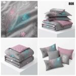 Lenjerie de pat din bumbac finet pene 808 - imagine 7