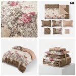 Lenjerie de pat din bumbac finet maro 648 - imagine 4