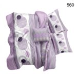 Lenjerie de pat din bumbac finet cerc mov 560 - imagine 6