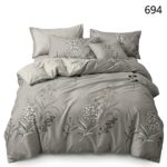 Lenjerie de pat din bumbac finet gri 694 - imagine 7