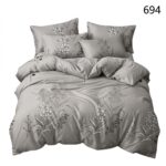 Lenjerie de pat din bumbac finet gri 694 - imagine 8